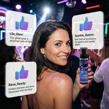 Langhoudende body glitter spray