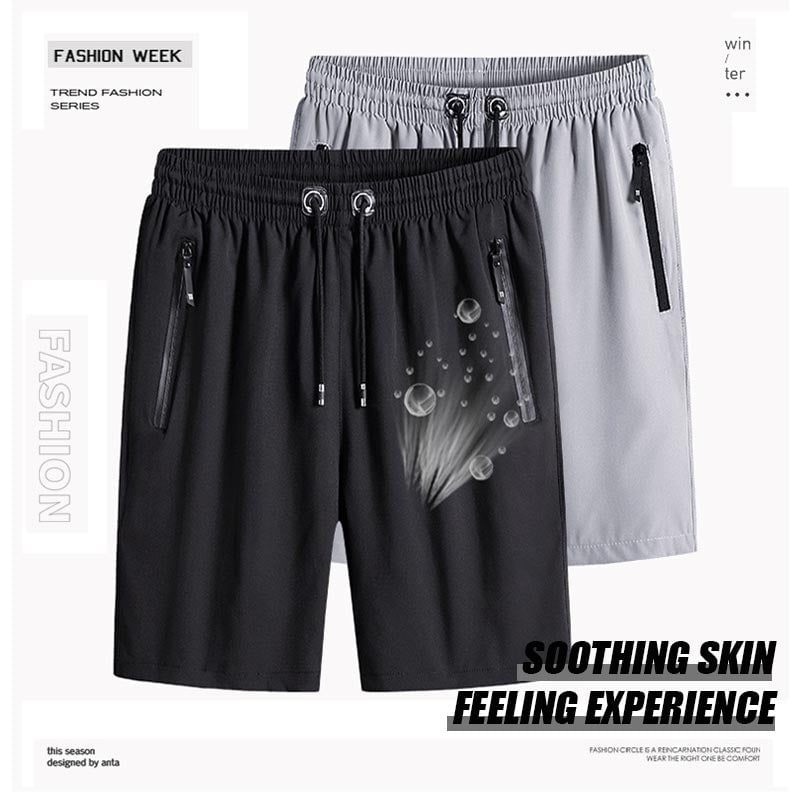 Grote maten IJs Zijde stretchshorts