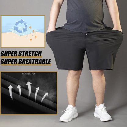 Grote maten IJs Zijde stretchshorts