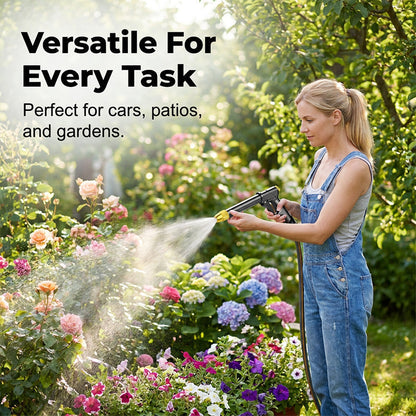 🏆Hogedruk waterpistool💦Ergonomische grip • Booster mondstuk • Slang inbegrepen - Krachtige autowas🚗 Tuin sproeien🌻Moeiteloos te gebruiken!👍