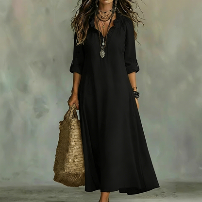 🎁New Arrival 50% OFF💥Bohemian Ruffle V-Neck Maxi Dress