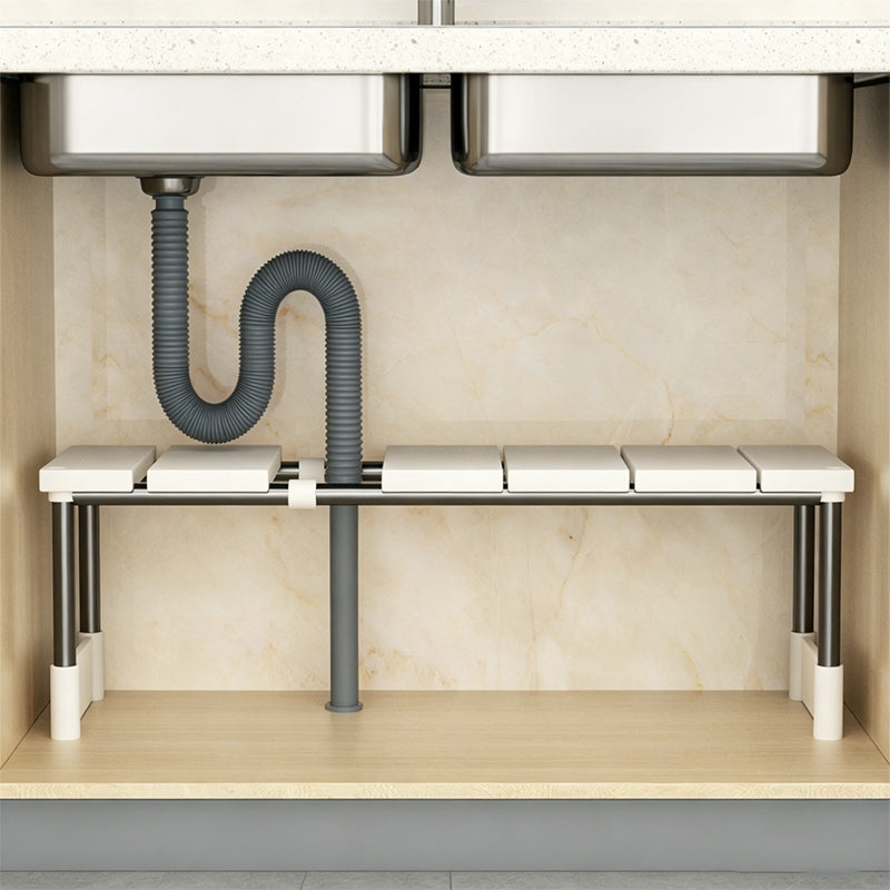 🧺✨ 50% KORTING! Verstelbare Keuken Organizer – perfect voor onder de gootsteen. In hoogte verstelbaar, stevig frame, max 20 kg per plank. Einde aan de rommel onder je wasbak!