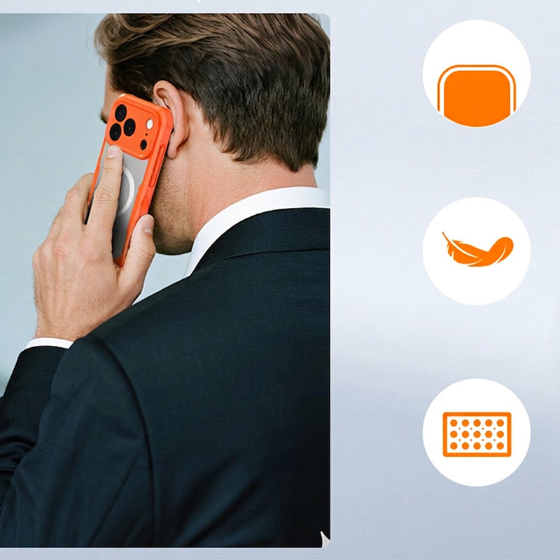 Magnetic Phone Case with Built-in Screen Protector
