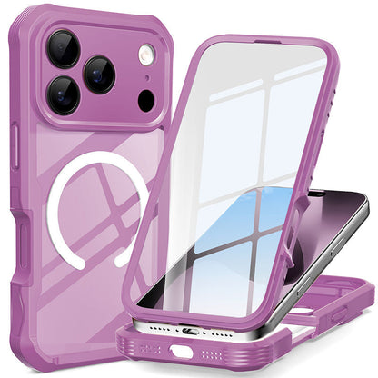 Magnetic Phone Case with Built-in Screen Protector