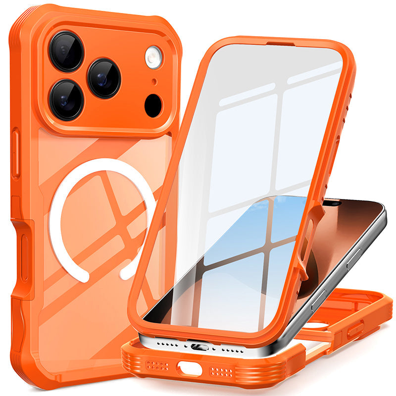 Magnetic Phone Case with Built-in Screen Protector