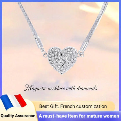 🎄Christmas Hot Sale Heart Diamond Necklace✨ (Buy 1 Get 1 Free)