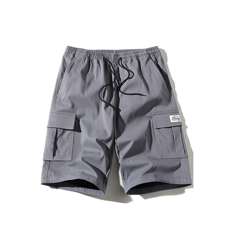 Men's Casual Cargo Shorts with Elastic Waist