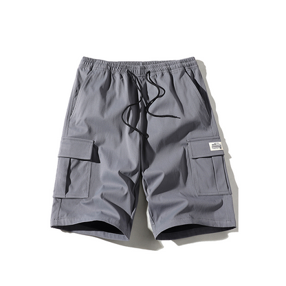 Men's Casual Cargo Shorts with Elastic Waist