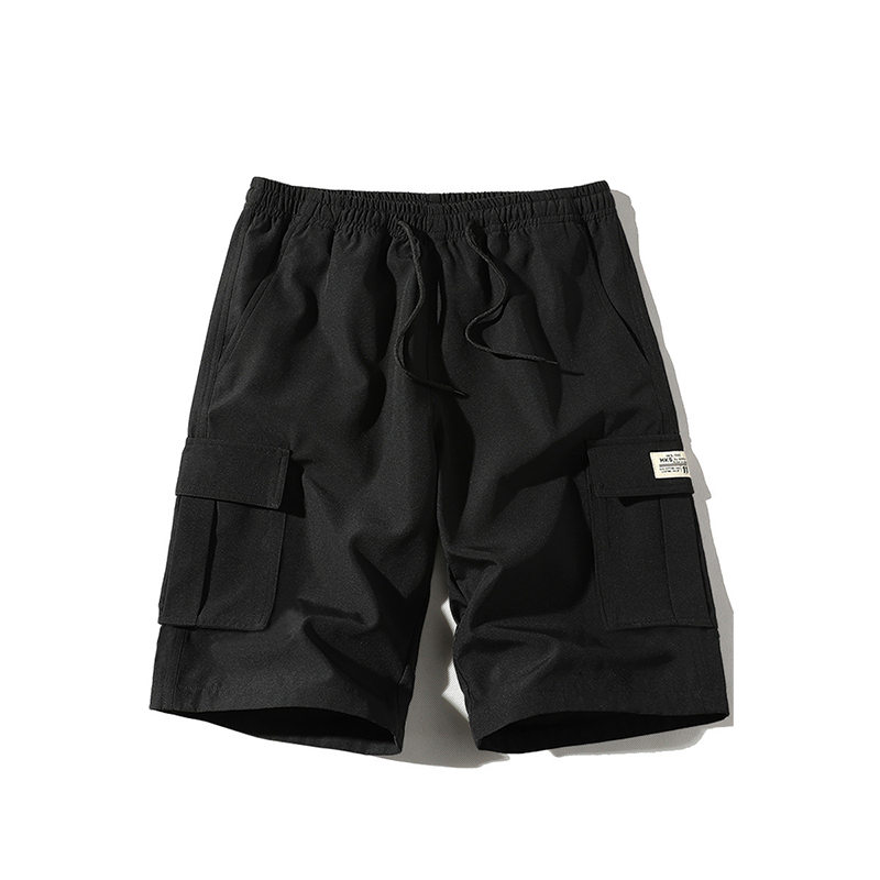 Men's Casual Cargo Shorts with Elastic Waist