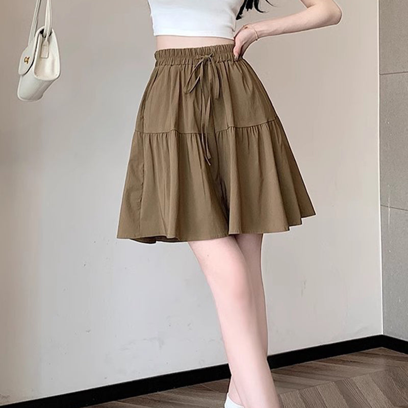 🍀Women High Waist Skirt Pants Wide Leg Ruffle Culottes
