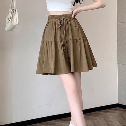 🍀Women High Waist Skirt Pants Wide Leg Ruffle Culottes