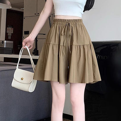 🍀Women High Waist Skirt Pants Wide Leg Ruffle Culottes