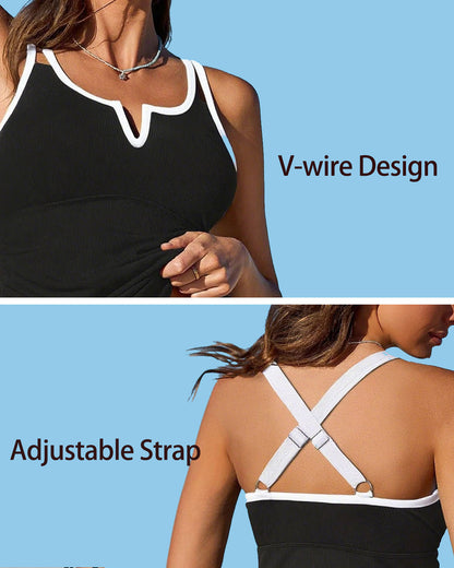 Tweedelig Tankini-Set Met Buikcontrole – Stijlvol & Comfortabel In Het Water