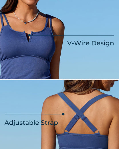 Tweedelig Tankini-Set Met Buikcontrole – Stijlvol & Comfortabel In Het Water
