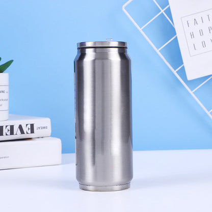 🥤Dubbelwandige, geïsoleerde roestvrijstalen beker in de vorm van een colablikje.