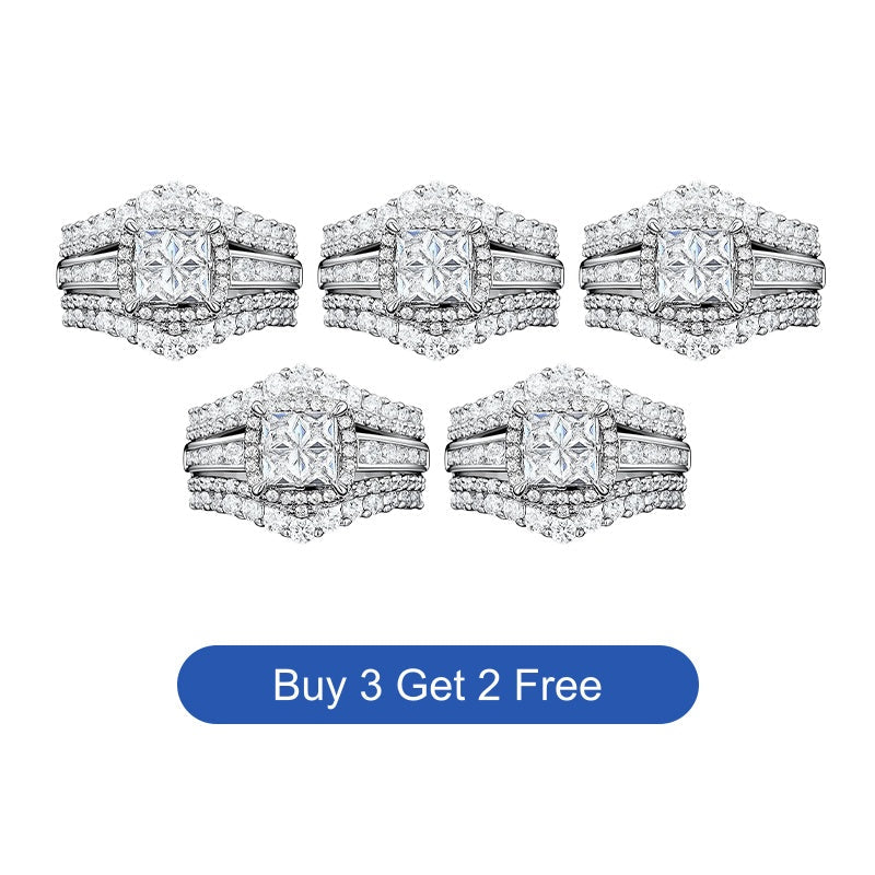 📢📢50% OFF !! ⏰Women's Princess Cut Cubic Zirconia Filled Ring