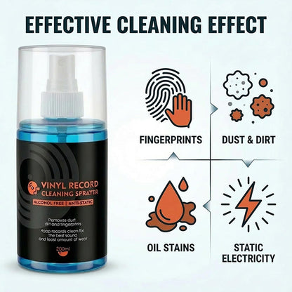 🎵 50% OFF! 💥 Anti-Static Vinyl Record Cleaning Spray – Dust Removal, Alcohol-Free, Easy Mist ✨