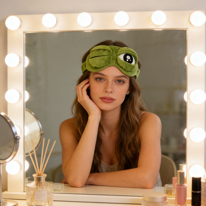 🐸 Soft Funny Frog 3D Sleep Mask