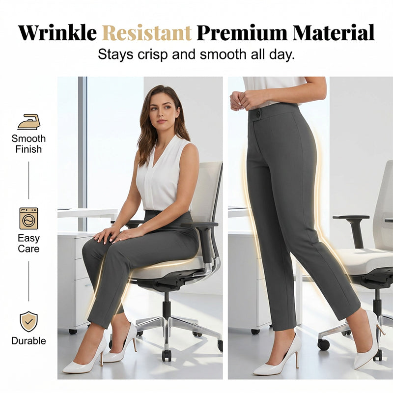 👖 LIMITED-TIME 50% OFF! ✨ Women's High Waisted Cropped Suit Pants – Slim Fit, Wrinkle Resistant, Office to Evening 💼