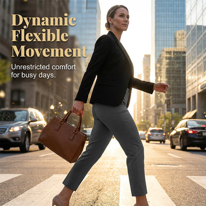 👖 LIMITED-TIME 50% OFF! ✨ Women's High Waisted Cropped Suit Pants – Slim Fit, Wrinkle Resistant, Office to Evening 💼