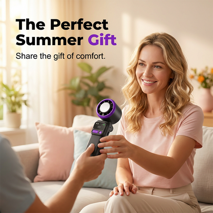 🌬️ Portable Cooling Fan – Cools Ambient Air, 199 Speed Levels, Lightweight & Foldable, Perfect for Camping, Beach or Office 🧊🔋