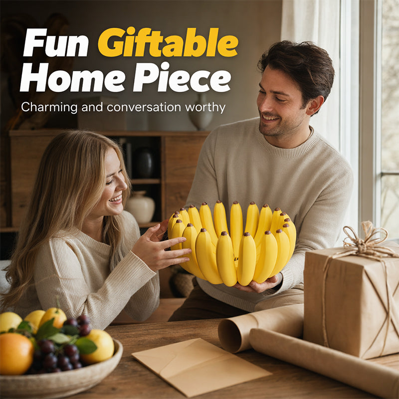 🍌 Creative Banana Shape Fruit Bowl , Cute Countertop Fruit Holder for Kitchen, Table & Home Decor