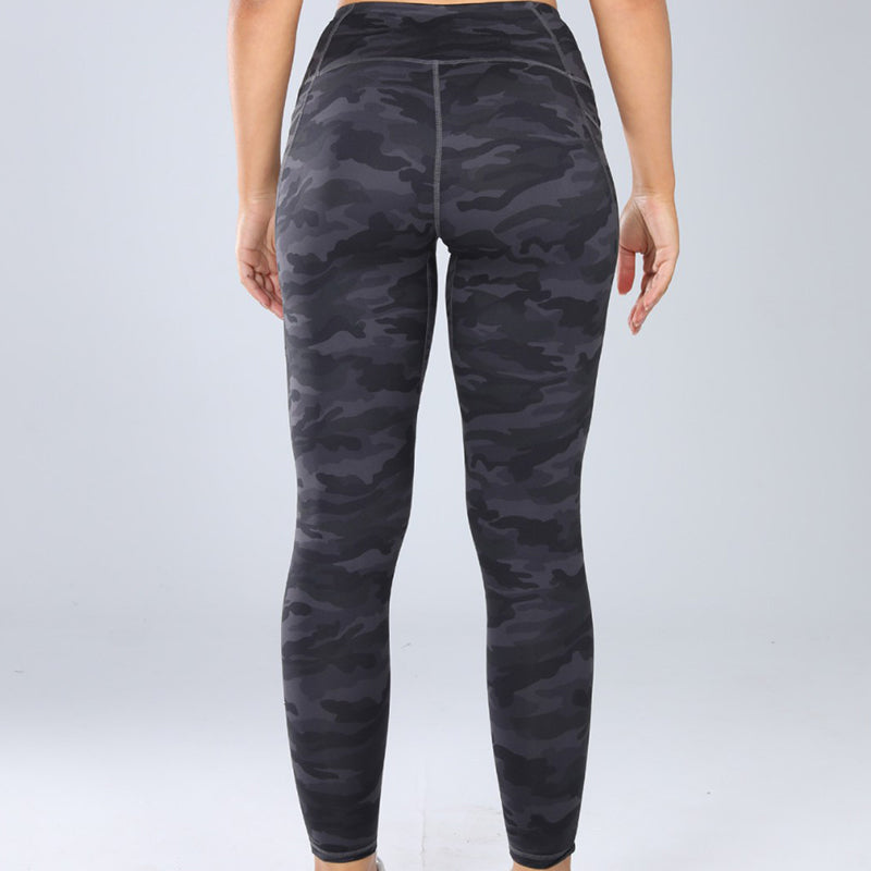 🏋️ LIMITED-TIME 50% OFF! ✨ Women's Stretch Slim Fit Leggings – Side Pockets, Camouflage, Four-Way Stretch 🌿