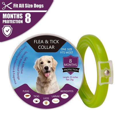 🐶🐱 Flea and Tick Collar for Dogs  and Cats, Waterproof Adjustable Pet Collar for Long Lasting Outdoor Protection