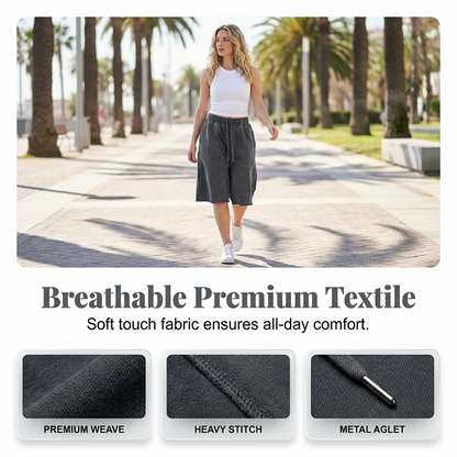 👖New Arrival 50% OFF💥Wide Leg Denim Shorts – drawstring waist, loose fit, lightweight – ideal for beach, city & everyday wear. 💨🌸