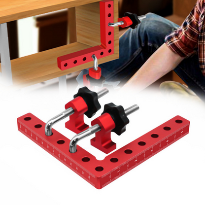90 Degree Woodworking Corner Clamp Kit, Aluminum Alloy Right Angle Positioning Squares for Cabinets, Drawers, Frames and Furniture 📐