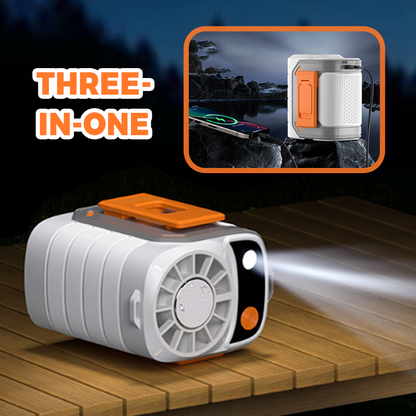 🔥50% OFF！💨 Multi-Function Waist-Mount Portable Fan – Hands-Free Cooling, Power Bank & LED Display