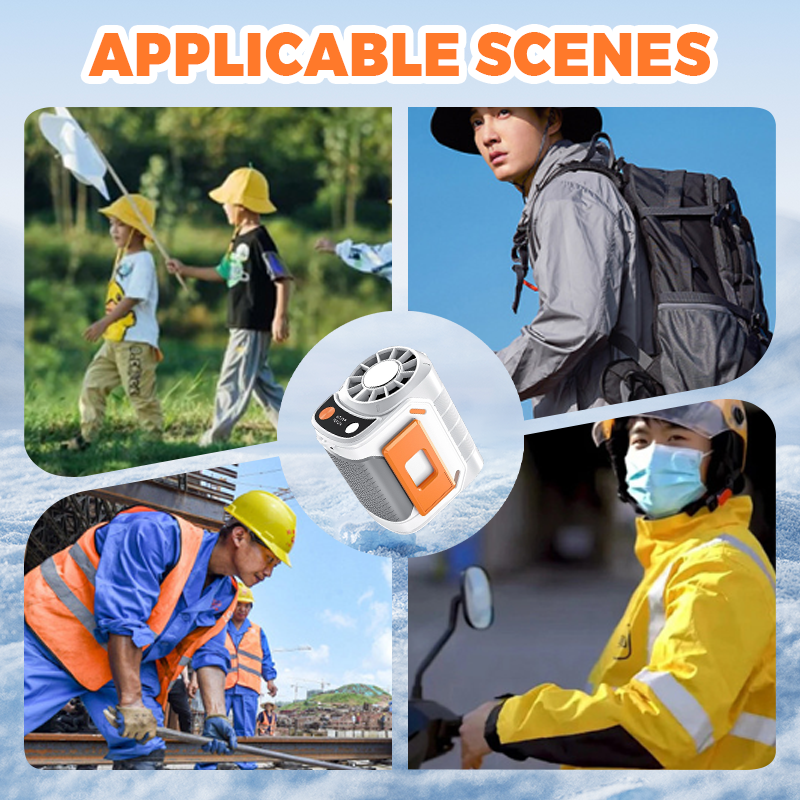 🔥50% OFF！💨 Multi-Function Waist-Mount Portable Fan – Hands-Free Cooling, Power Bank & LED Display