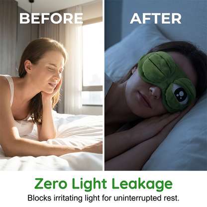 🐸💤 Funny 3D Frog Sleep Eye Mask ✨