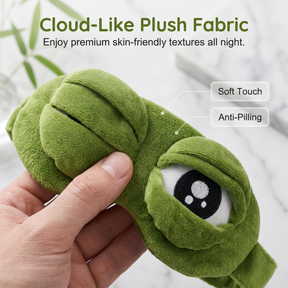 🐸💤 Funny 3D Frog Sleep Eye Mask ✨