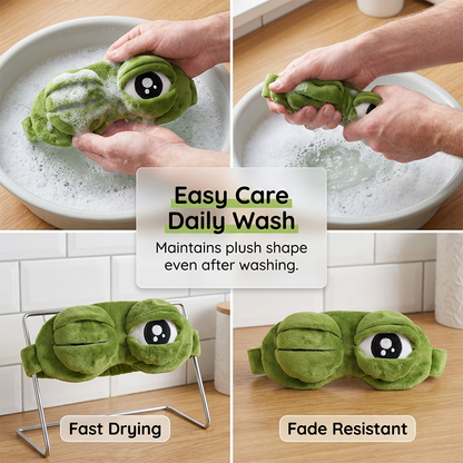 🐸💤 Funny 3D Frog Sleep Eye Mask ✨