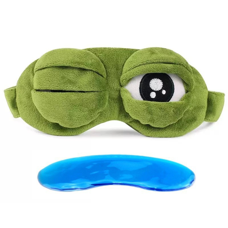 🐸💤 Funny 3D Frog Sleep Eye Mask ✨