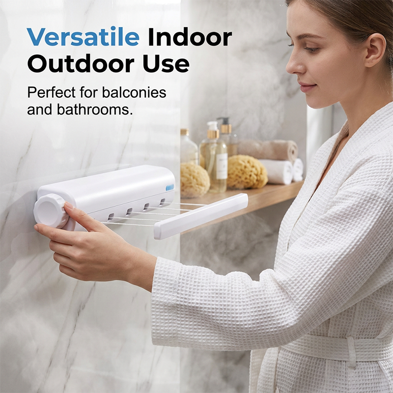 🧺✨ Retractable Multi-Line Clothesline Dryer – Pull Out When Needed, Hide When Not! | Indoor/Outdoor | ⏰ 50% OFF Today ⏰