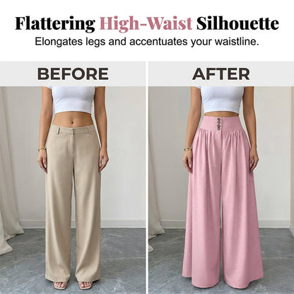 🌷Elegant Discount-🌼Women's High-Waist Pleated Wide-Leg Pants🌸