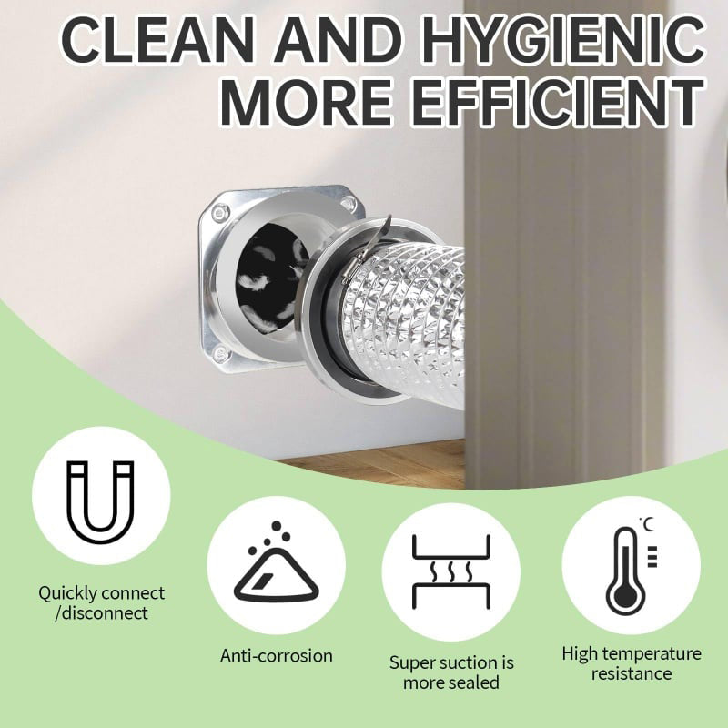 🧲🔧 Magnetic Dryer Vent Coupling Connector Kit – Snaps Together Instantly! | No Clamps, No Tools Needed | ⏰ 50% OFF – Limited Time ⏰