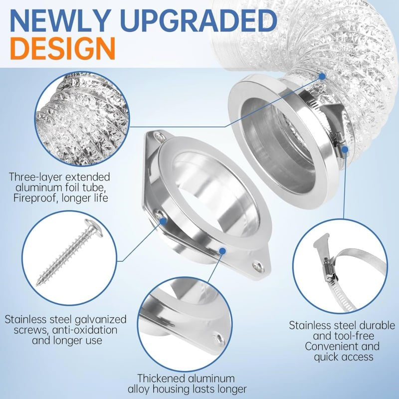 🧲🔧 Magnetic Dryer Vent Coupling Connector Kit – Snaps Together Instantly! | No Clamps, No Tools Needed | ⏰ 50% OFF – Limited Time ⏰
