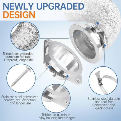 🧲🔧 Magnetic Dryer Vent Coupling Connector Kit – Snaps Together Instantly! | No Clamps, No Tools Needed | ⏰ 50% OFF – Limited Time ⏰
