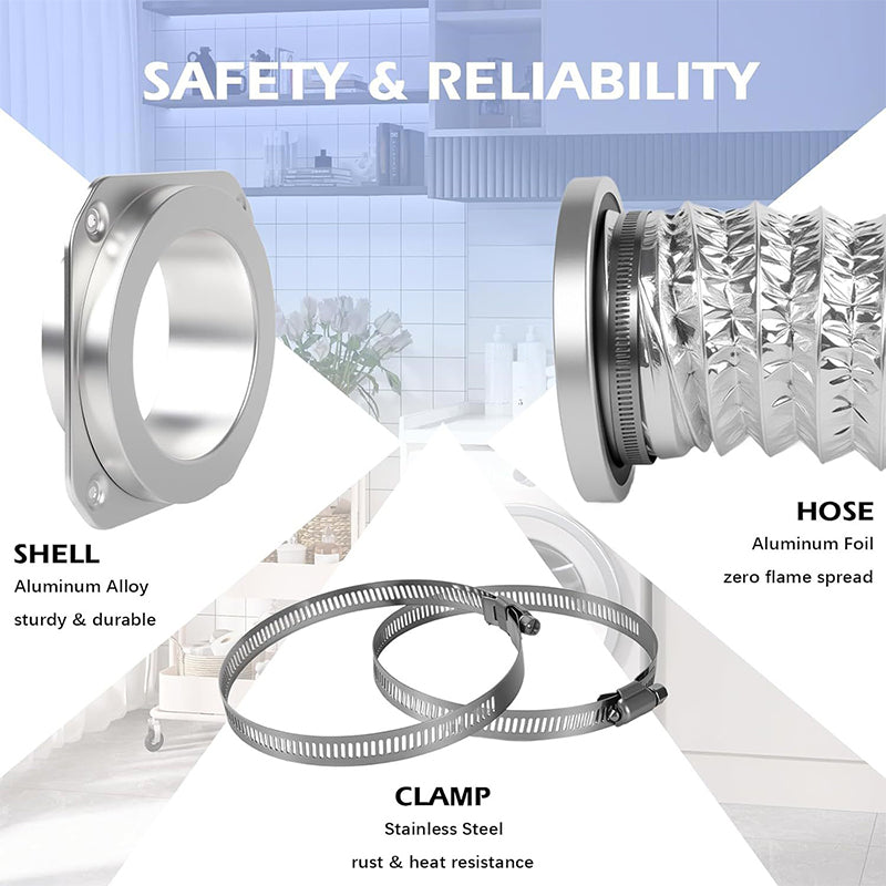 🧲🔧 Magnetic Dryer Vent Coupling Connector Kit – Snaps Together Instantly! | No Clamps, No Tools Needed | ⏰ 50% OFF – Limited Time ⏰