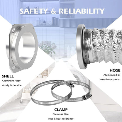 🧲🔧 Magnetic Dryer Vent Coupling Connector Kit – Snaps Together Instantly! | No Clamps, No Tools Needed | ⏰ 50% OFF – Limited Time ⏰