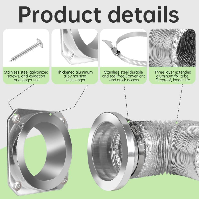 🧲🔧 Magnetic Dryer Vent Coupling Connector Kit – Snaps Together Instantly! | No Clamps, No Tools Needed | ⏰ 50% OFF – Limited Time ⏰