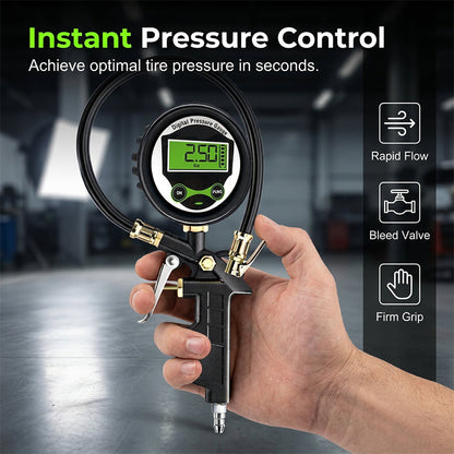 🏆HOT SALE 50% OFF🚗Digital Tire Inflator with Pressure Gauge LED Backlit Air Chuck