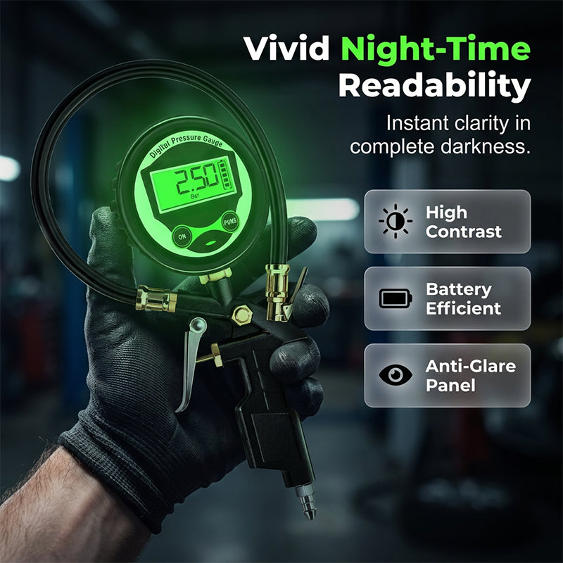 🏆HOT SALE 50% OFF🚗Digital Tire Inflator with Pressure Gauge LED Backlit Air Chuck
