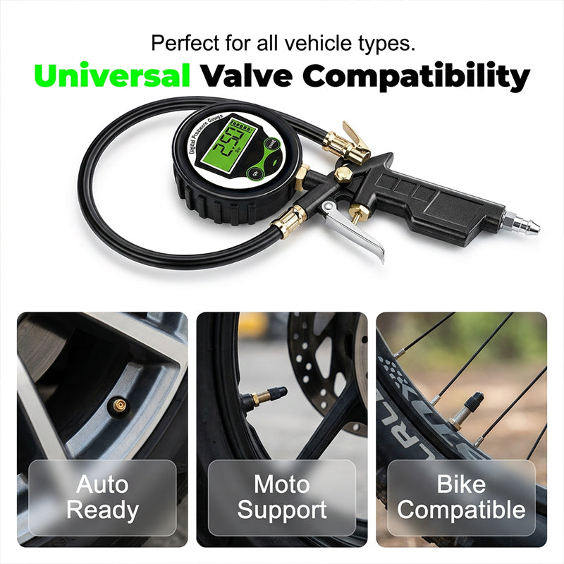 🏆HOT SALE 50% OFF🚗Digital Tire Inflator with Pressure Gauge LED Backlit Air Chuck