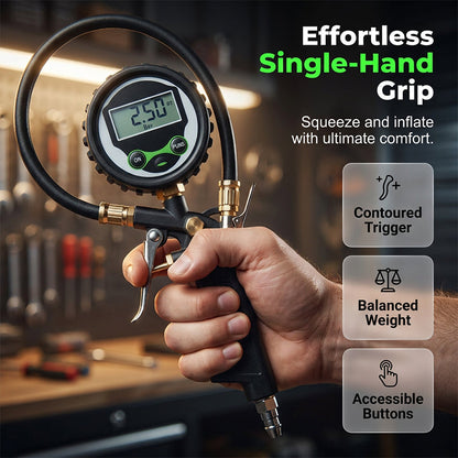 🏆HOT SALE 50% OFF🚗Digital Tire Inflator with Pressure Gauge LED Backlit Air Chuck