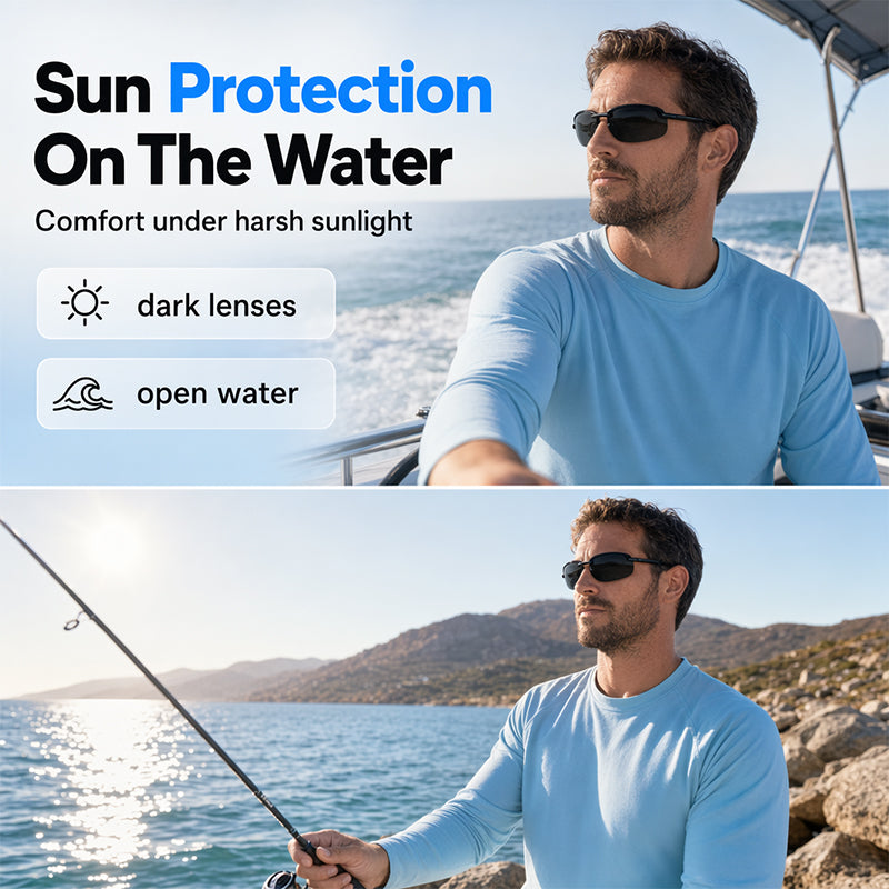 🕶️🐟 Ultra-Light Polarized Fishing Sunglasses – See Through Water Like Never Before! | Reduces Glare & Eye Strain | ⏰ 50% OFF – Grab a Pair ⏰