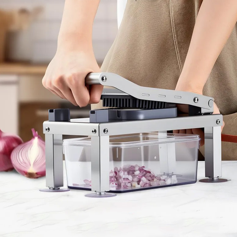 🥕 9-in-1 Vegetable Slicer – versatile kitchen tool for slicing, dicing, grating & shredding, with a practical collection container ✨